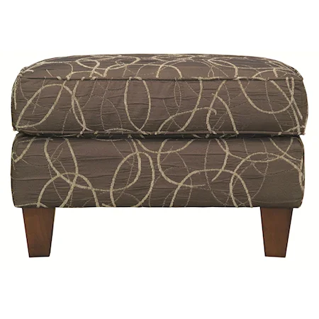 Madison Ottoman with Tapered Block Legs